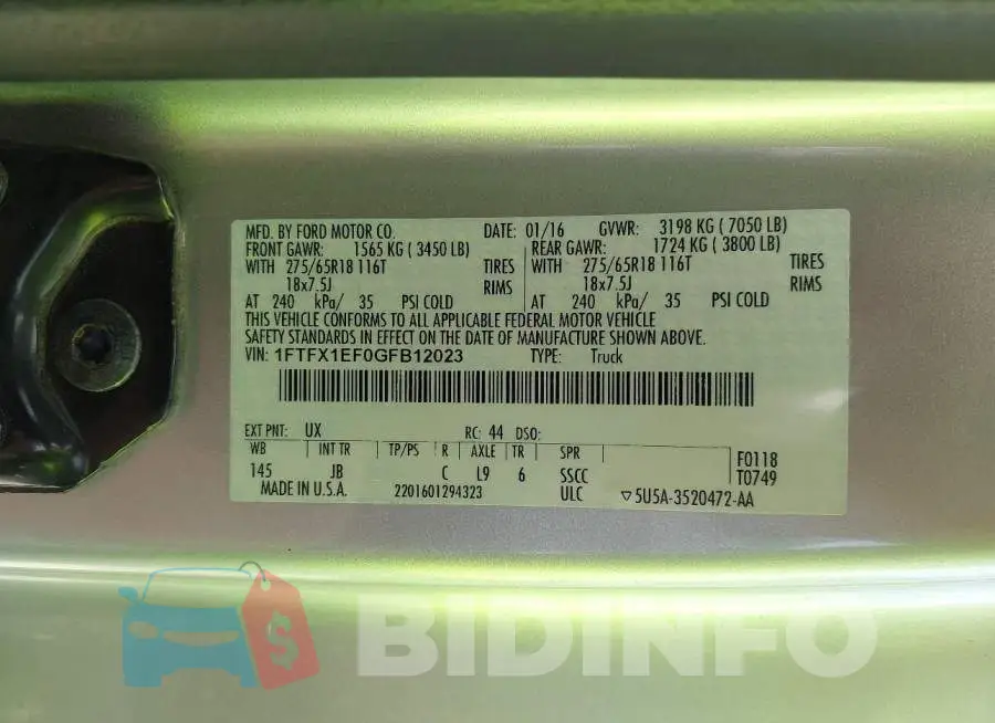 1FTFX1EF0GFB12023 Photo# 9