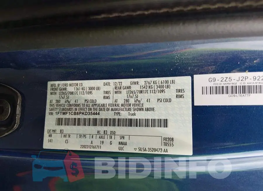 1FTMF1CB8PKD35444 Photo# 9