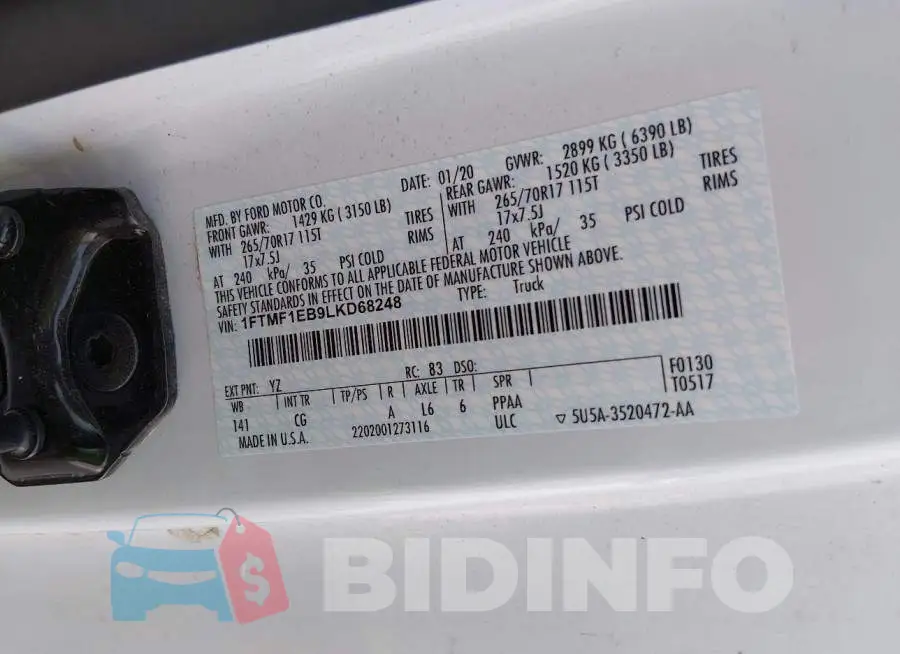 1FTMF1EB9LKD68248 Photo# 9