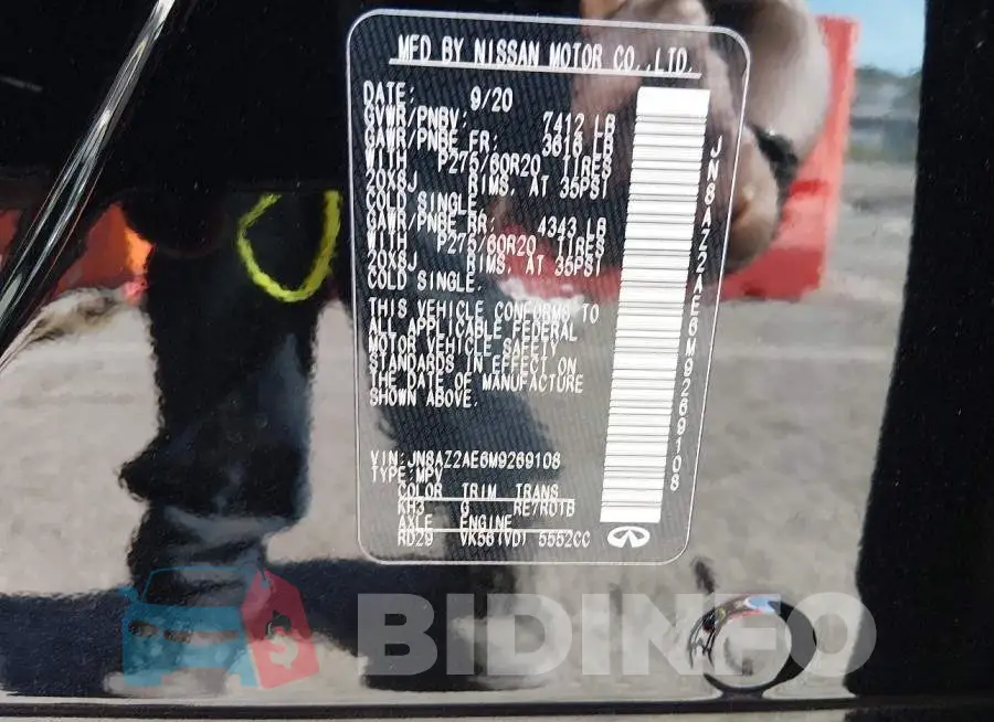 JN8AZ2AE6M9269108 Photo# 9