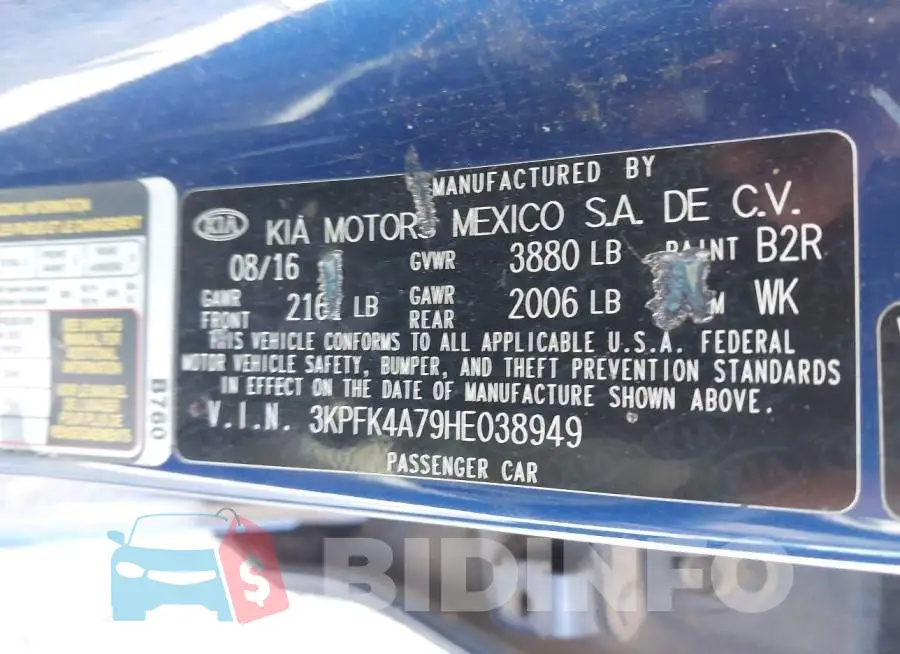 3KPFK4A79HE038949 Photo# 9