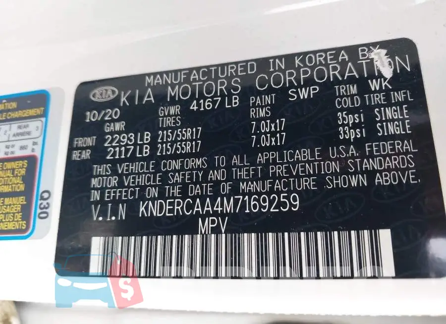 KNDERCAA4M7169259 Photo# 9