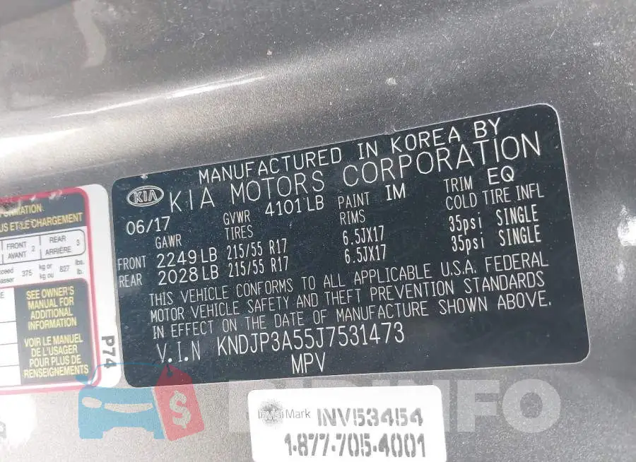 KNDJP3A55J7531473 Photo# 9