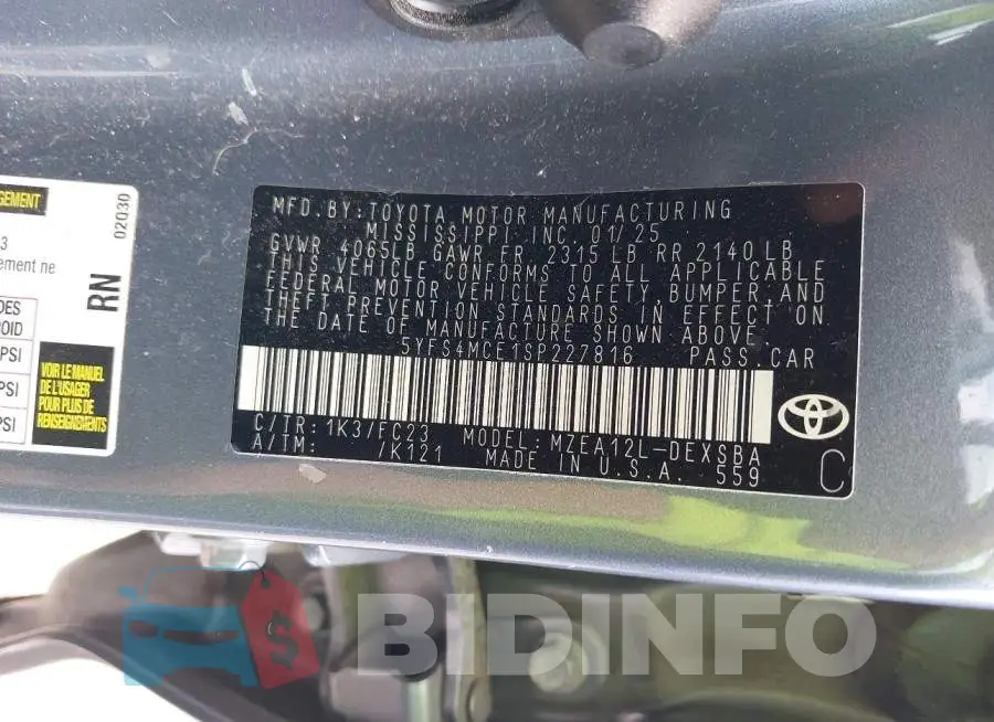 5YFS4MCE1SP227816 Photo# 9