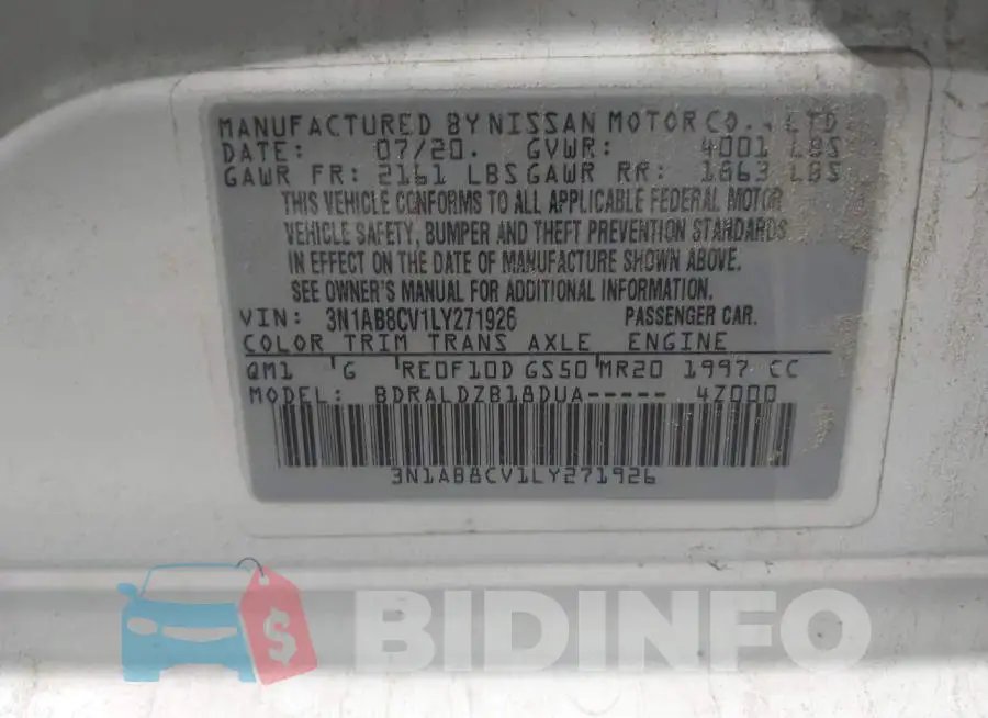 3N1AB8CV1LY271926 Photo# 9
