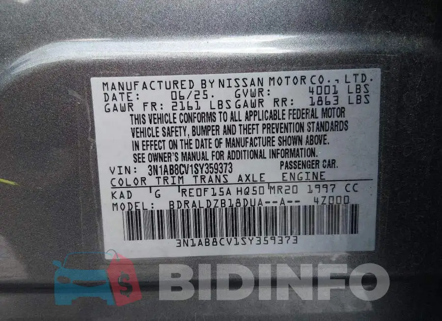 3N1AB8CV1SY359373 Photo# 9