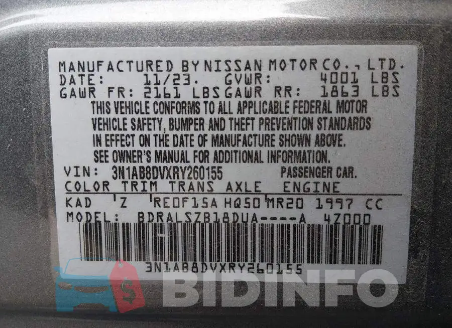 3N1AB8DVXRY260155 Photo# 9