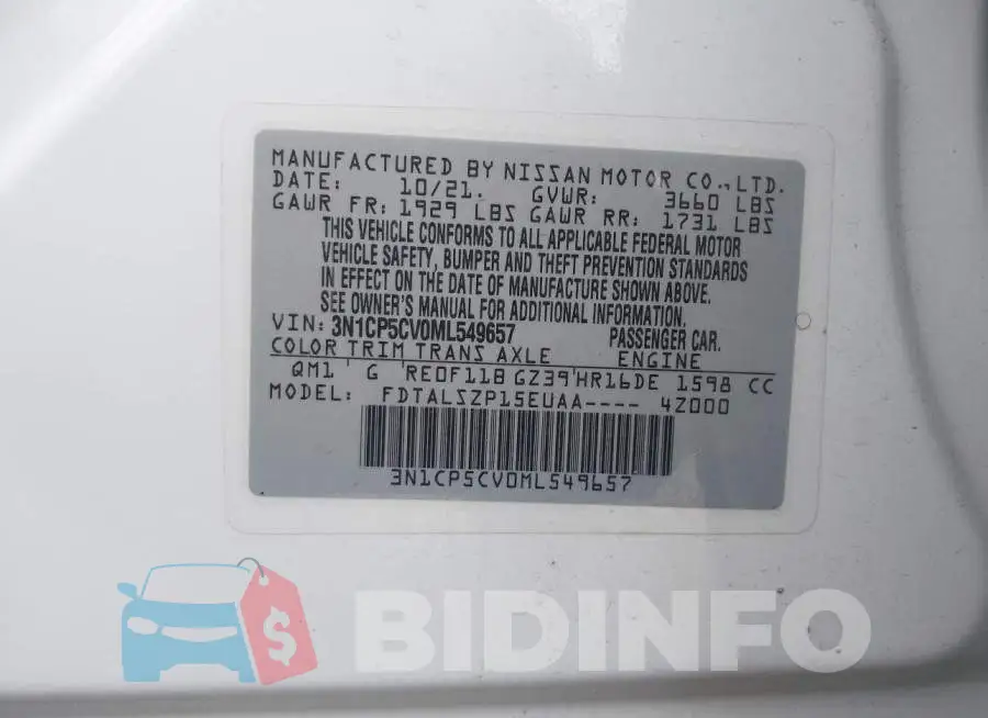 3N1CP5CV0ML549657 Photo# 9