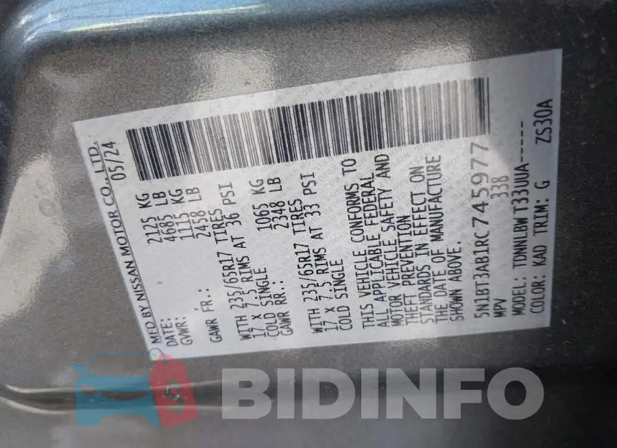 5N1BT3AB1RC745977 Photo# 9