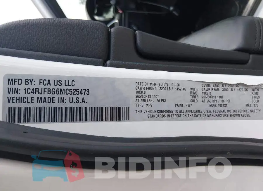 1C4RJFBG6MC525473 Photo# 9