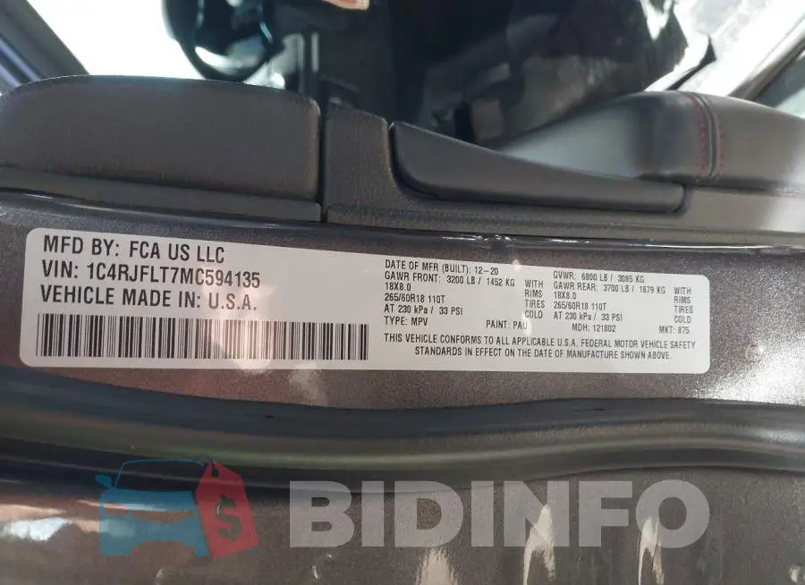 1C4RJFLT7MC594135 Photo# 9