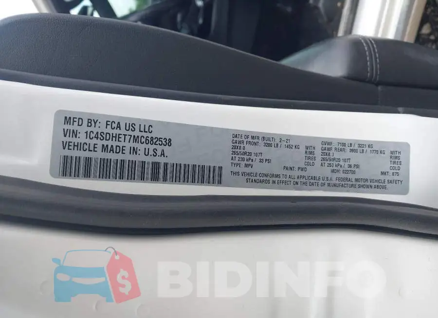 1C4SDHET7MC682538 Photo# 9