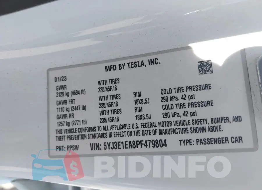5YJ3E1EA8PF479804 Photo# 9