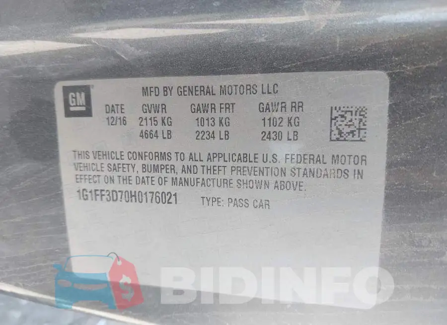 1G1FF3D70H0176021 Photo# 9