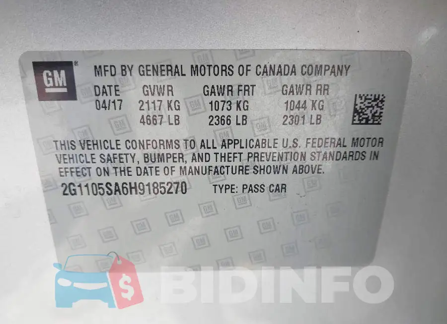 2G1105SA6H9185270 Photo# 9