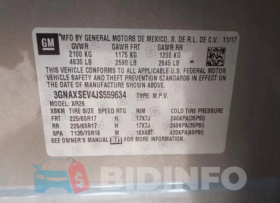 3GNAXSEV4JS559634 Photo# 9