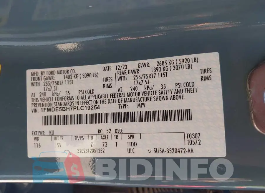 1FMDE5BH7PLC19254 Photo# 9