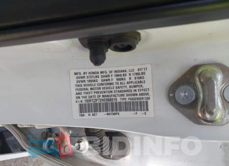 19XFC2F72HE068515 Photo# 9