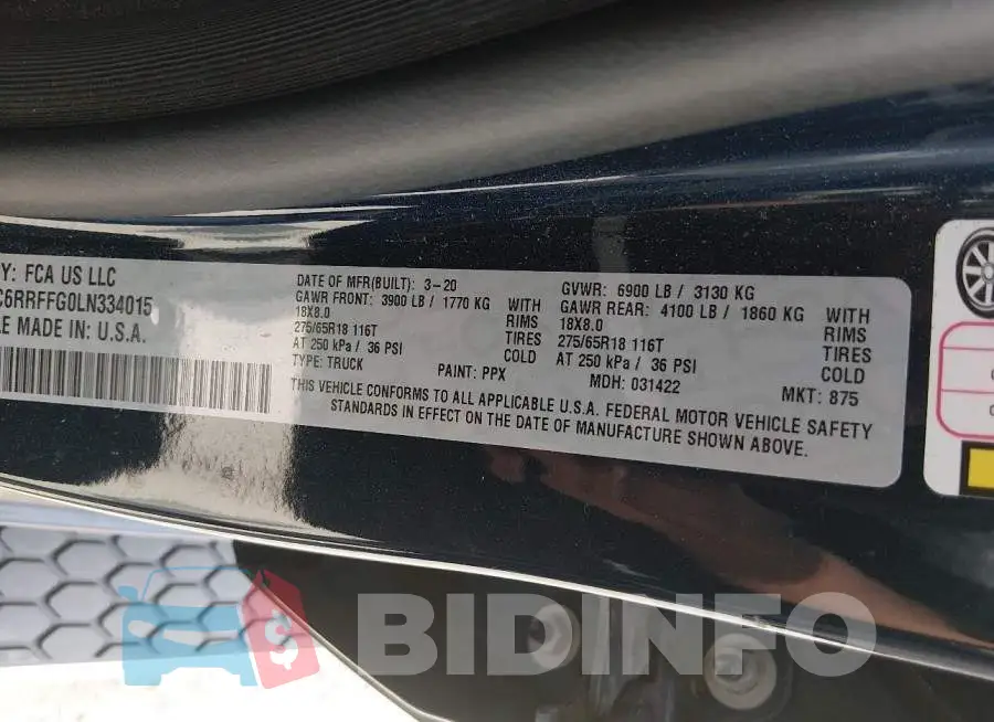 1C6RRFFG0LN334015 Photo# 9