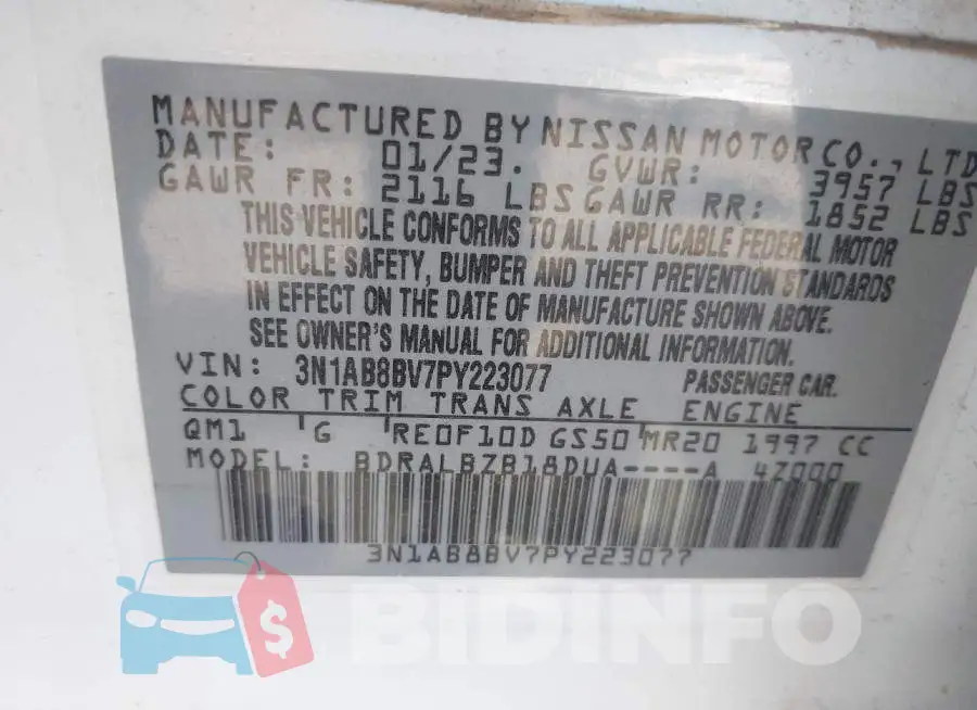 3N1AB8BV7PY223077 Photo# 9