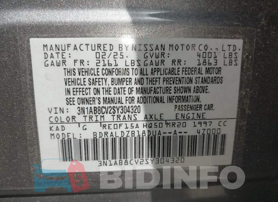 3N1AB8CV2SY304320 Photo# 9