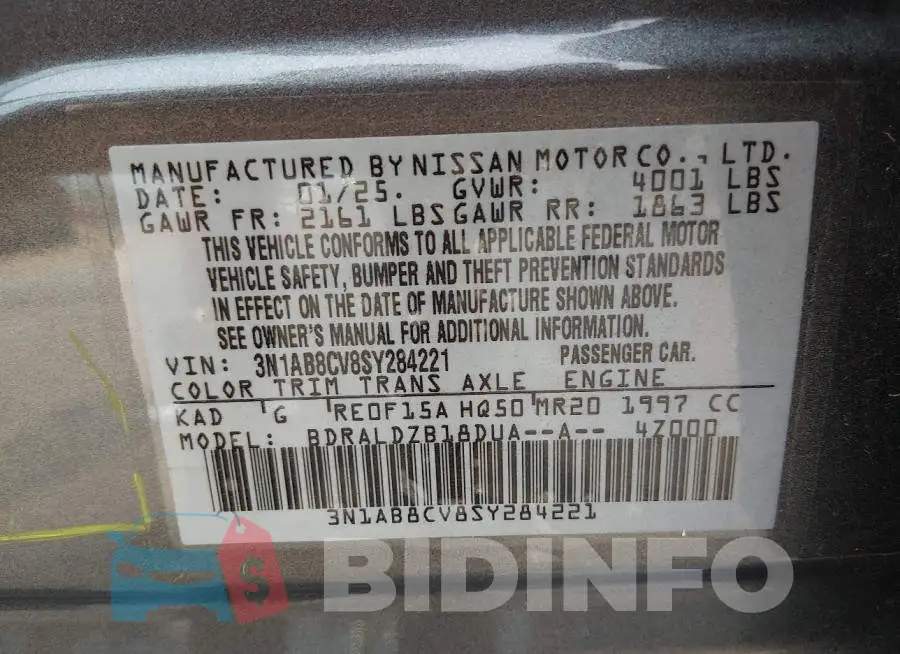 3N1AB8CV8SY284221 Photo# 9