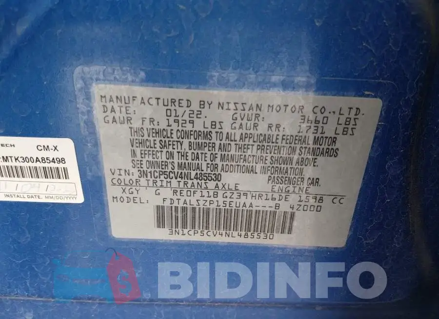 3N1CP5CV4NL485530 Photo# 9