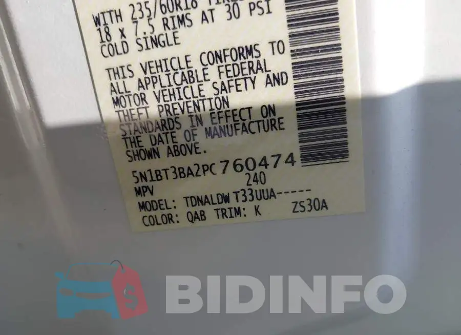 5N1BT3BA2PC760474 Photo# 9