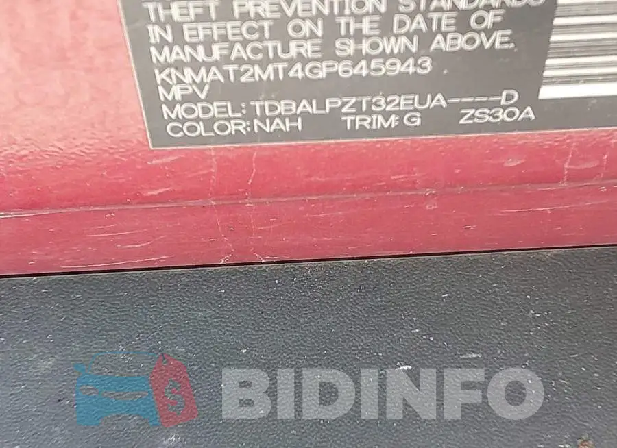 KNMAT2MT4GP645943 Photo# 9
