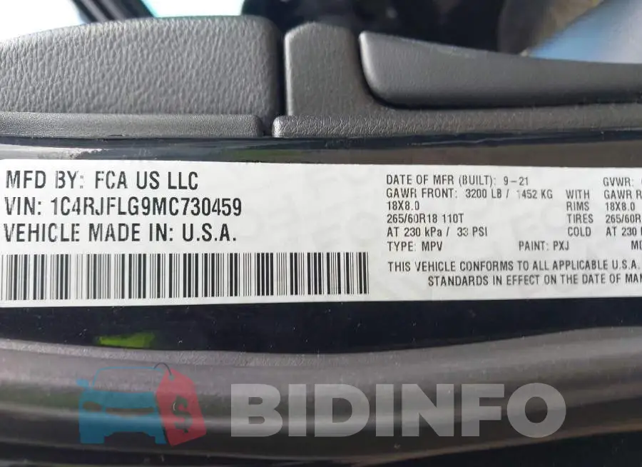 1C4RJFLG9MC730459 Photo# 9