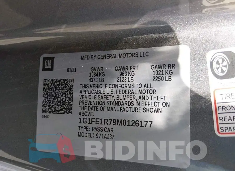 1G1FE1R79M0126177 Photo# 9