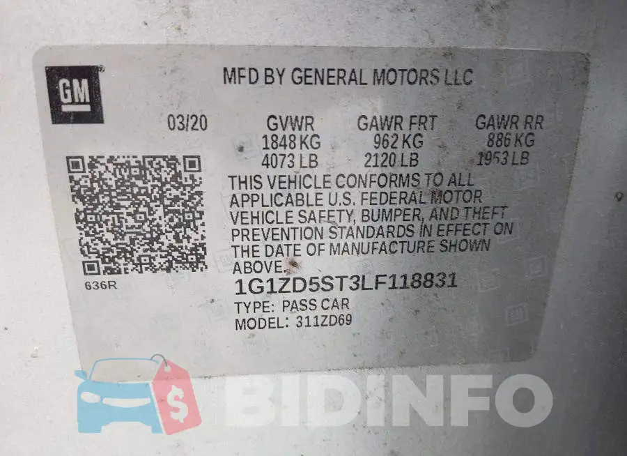 1G1ZD5ST3LF118831 Photo# 9