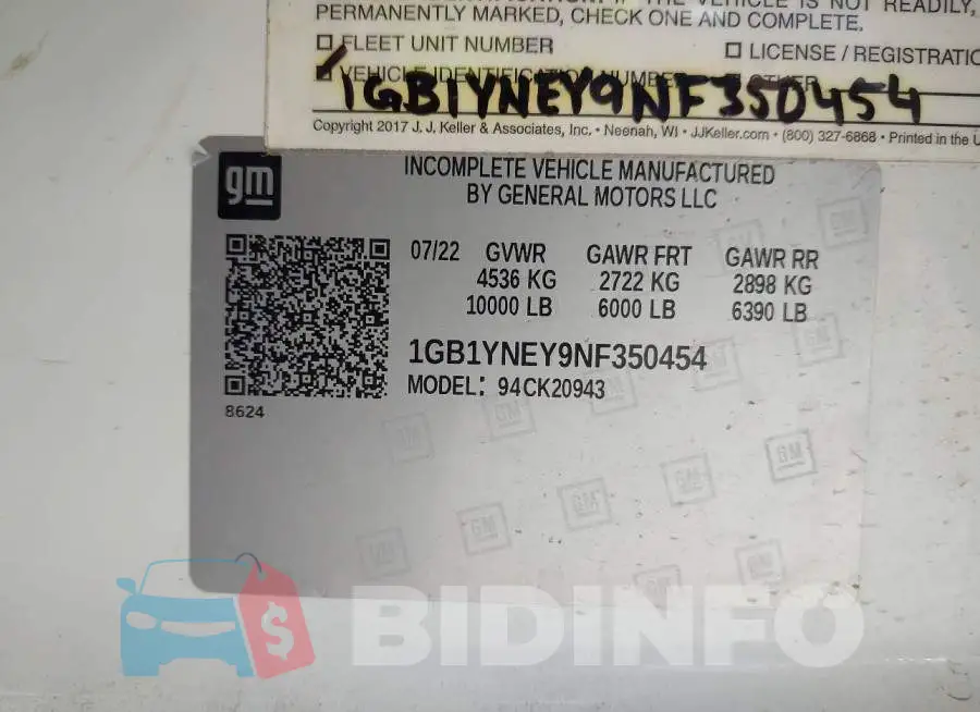 1GB1YNEY9NF350454 Photo# 9