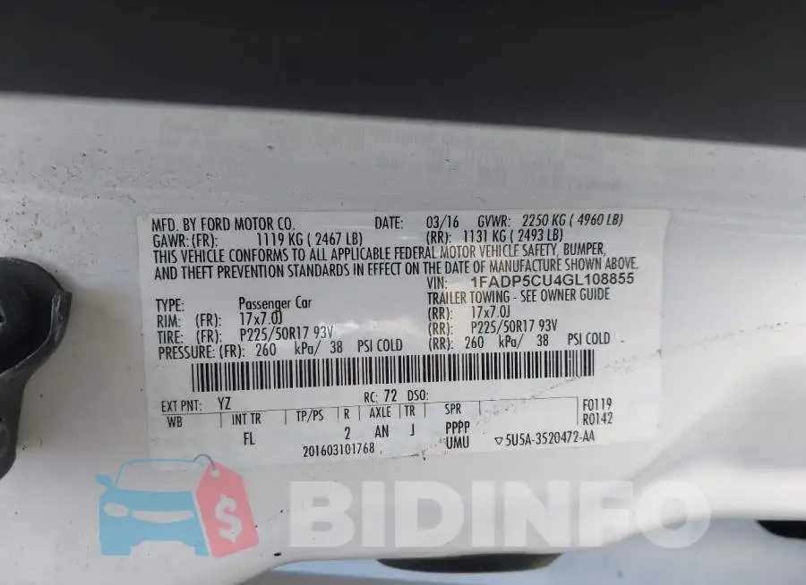 1FADP5CU4GL108855 Photo# 9