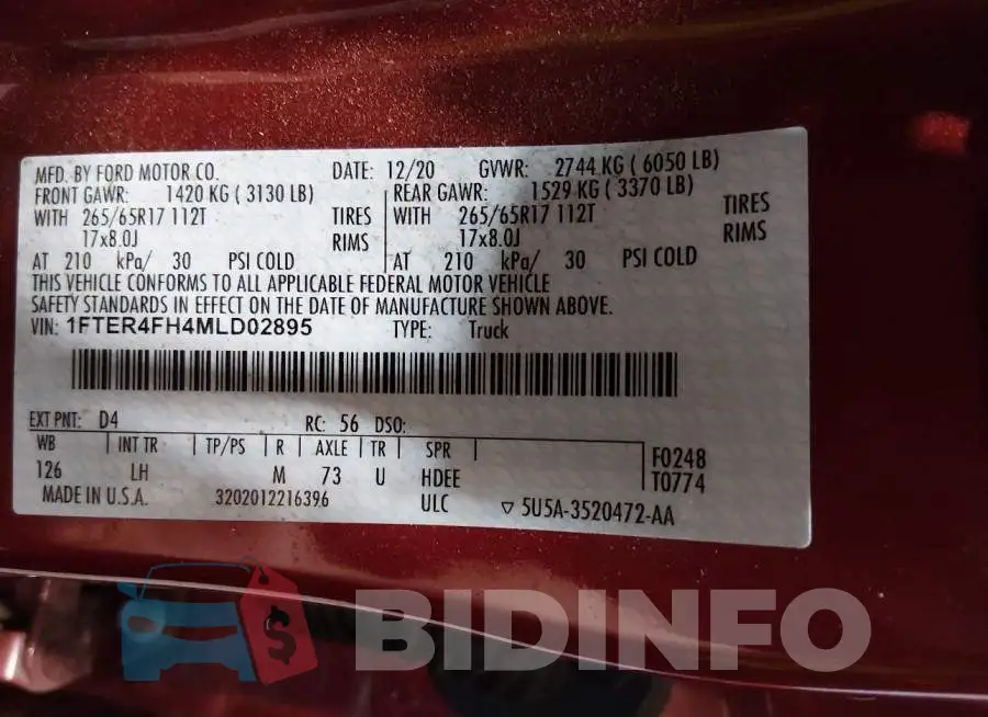 1FTER4FH4MLD02895 Photo# 9