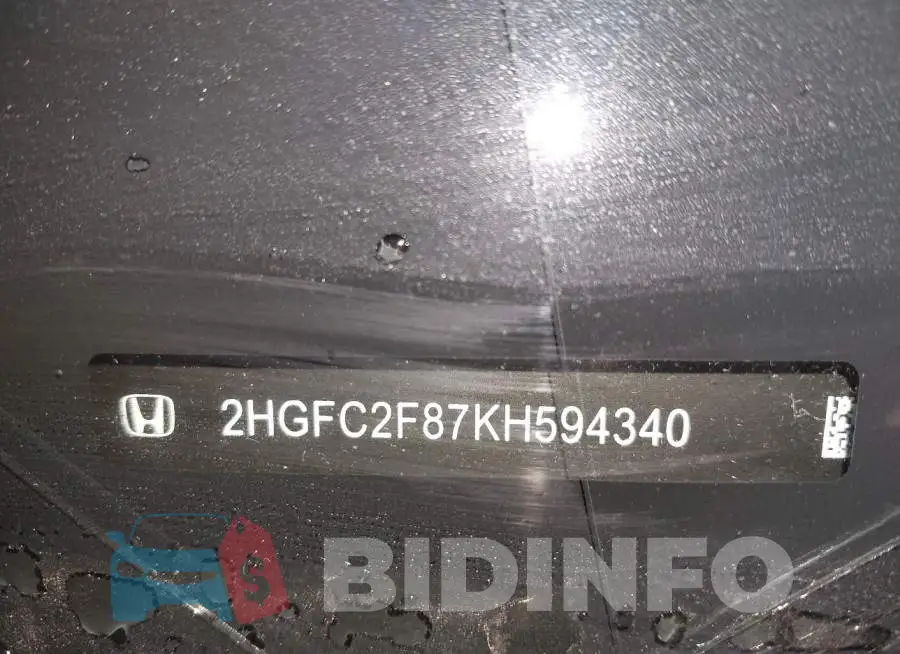 2HGFC2F87KH594340 Photo# 12