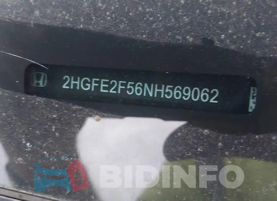 2HGFE2F56NH569062 Photo# 9