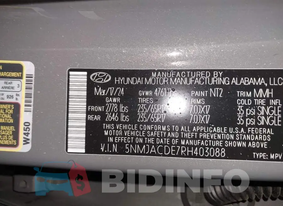5NMJACDE7RH403088 Photo# 9