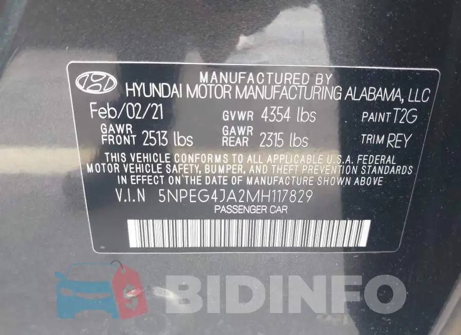 5NPEG4JA2MH117829 Photo# 9