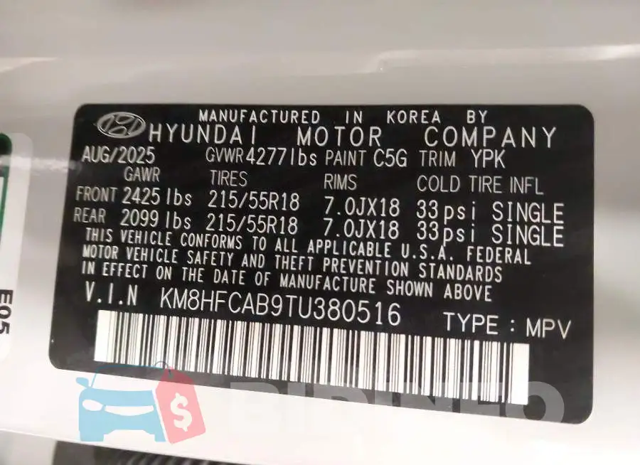 KM8HFCAB9TU380516 Photo# 9