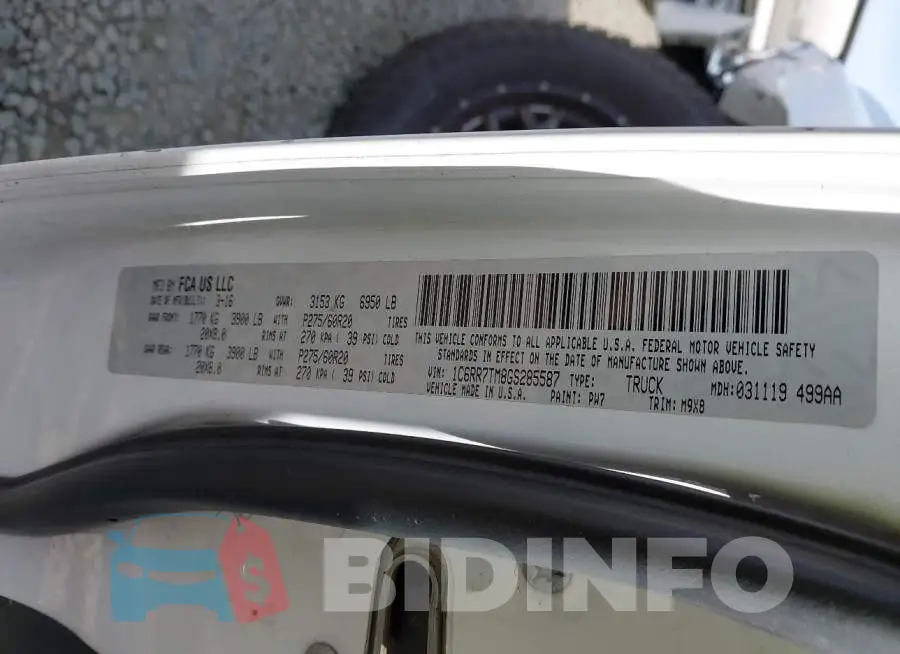 1C6RR7TM8GS285587 Photo# 9