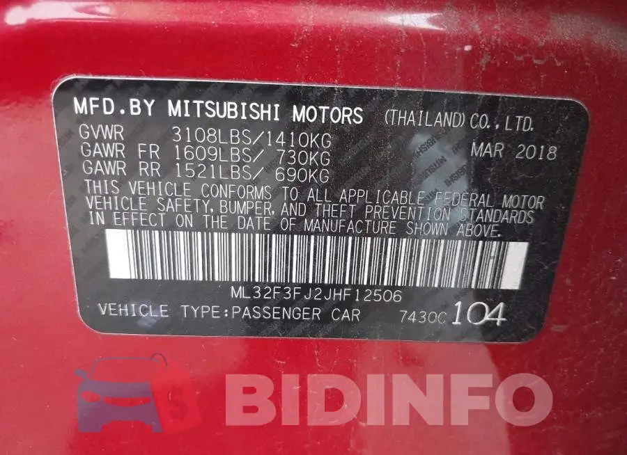 ML32F3FJ2JHF12506 Photo# 9
