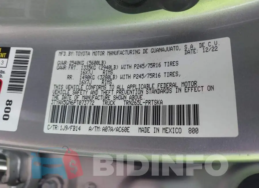 3TYAX5GN6PT073772 Photo# 9
