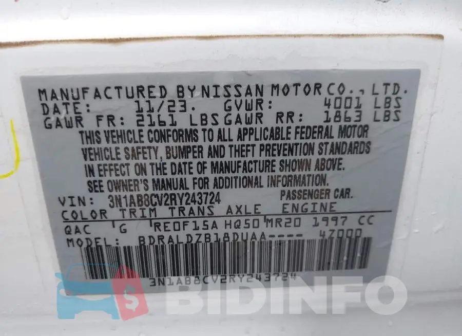 3N1AB8CV2RY243724 Photo# 9