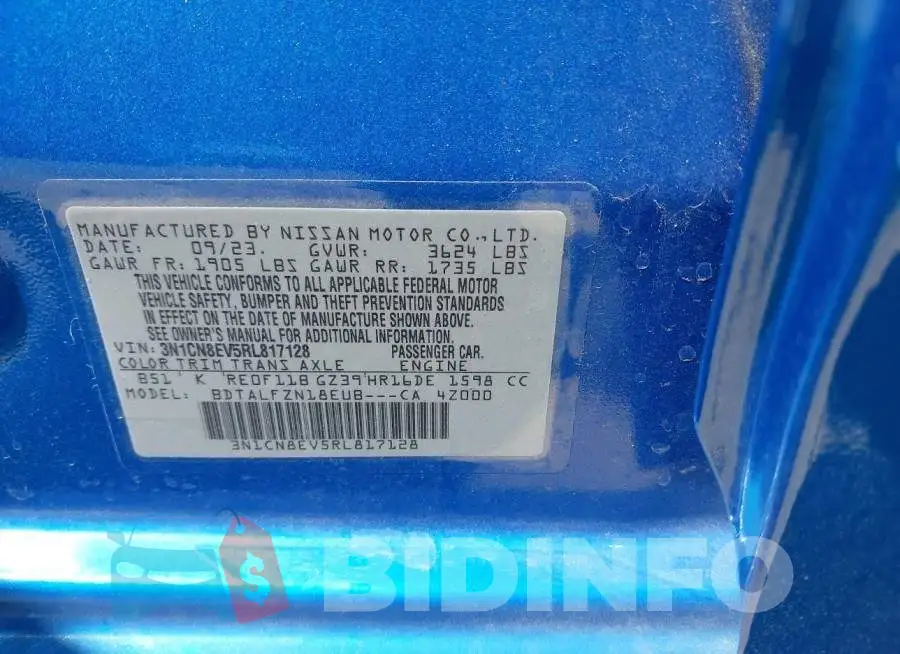 3N1CN8EV5RL817128 Photo# 9