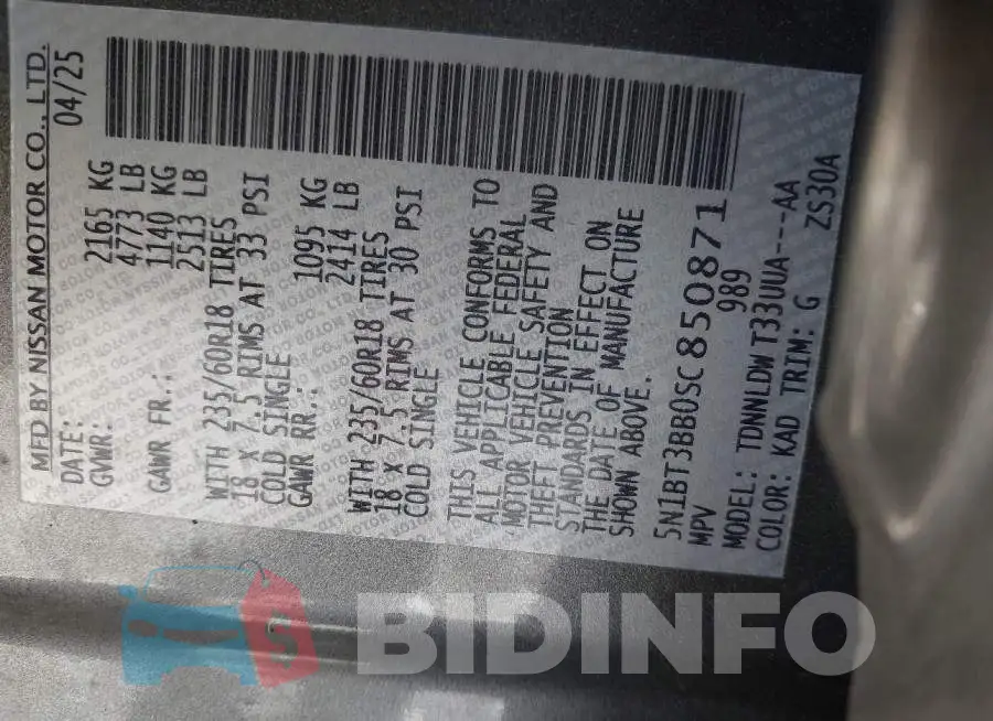 5N1BT3BB0SC850871 Photo# 9