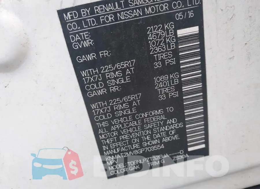 KNMAT2MV8GP703554 Photo# 9