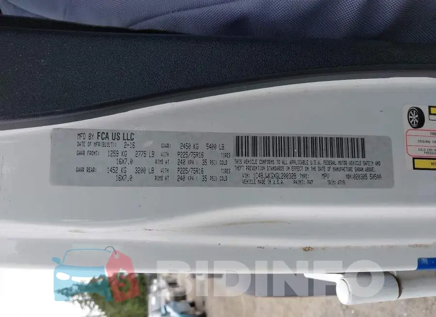 1C4BJWKGXGL200329 Photo# 9