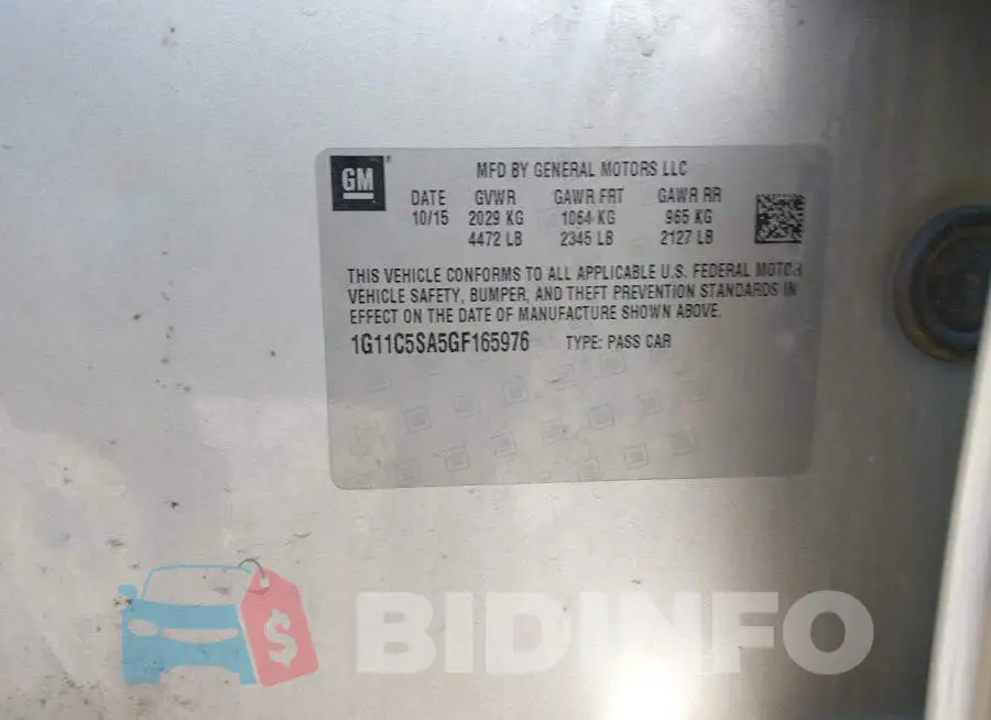 1G11C5SA5GF165976 Photo# 9