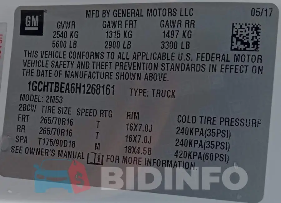 1GCHTBEA6H1268161 Photo# 8